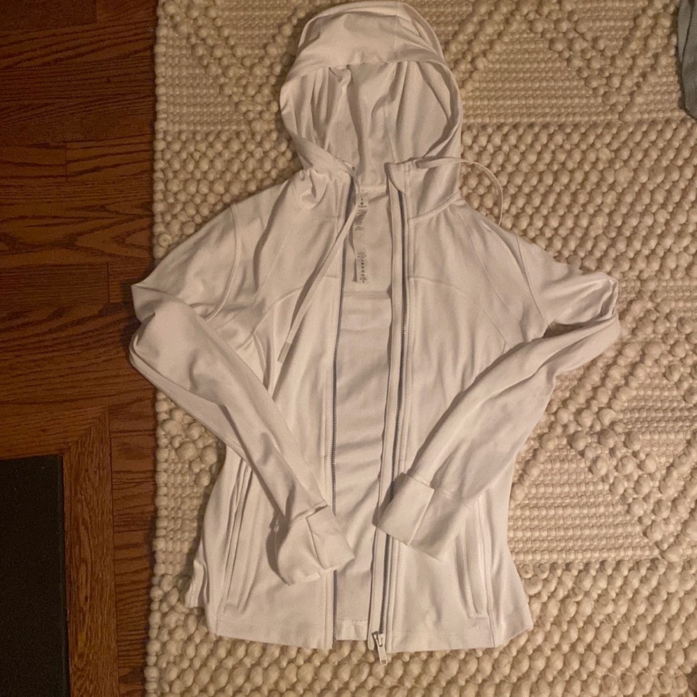 Lululemon athletica hooded white define jacket size 6
